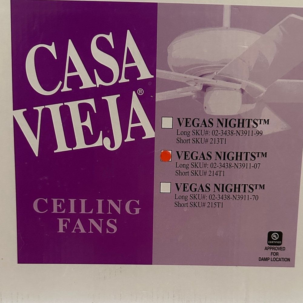 Casa Vieja Vegas Nights 52-inch Ceiling Fan